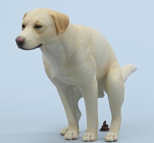 HiPlay JXK Collectible Dog Figure: Labrador, Expertly Hand-Painted, Lifelike, Safe Resin, 1:6 Scale Miniature Animal Figurine