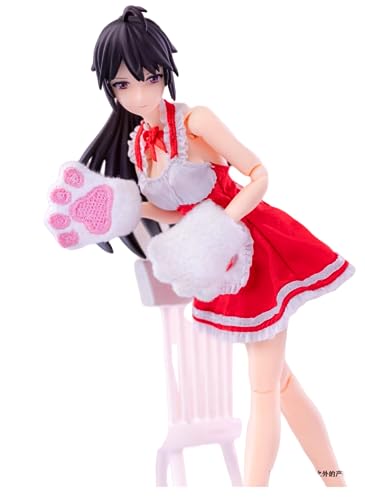 Tenue de femme de chambre noire pour figurine articulée Hasuki CS010A (échelle 1:12)