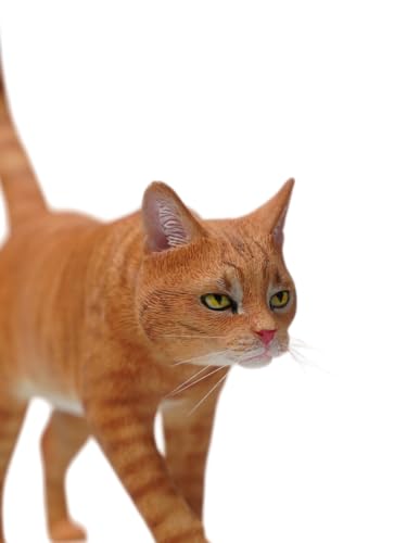 Figura de gato coleccionable JXK: modelo Felis Catus, pintada a mano por expertos, resina realista y segura, miniatura a escala 1:6.