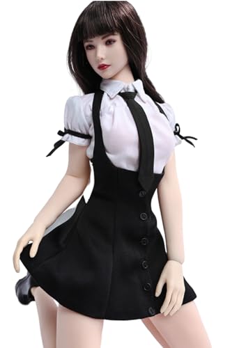 Ropa para muñeca a escala 1/6: Conjunto de falda y camisa JK para figura de acción coleccionable de 12 pulgadas TCT-034A