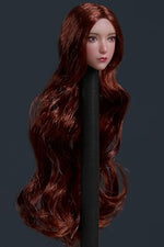 1:12 Scale Female Head Sculpt, Cute Girl Head Sculpture for 6-inch Action Figures
