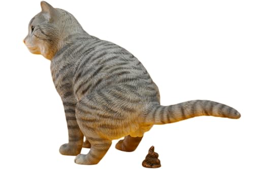 HiPlay JXK Collectible Cat Figure: Rebellious Cat, Expertly Hand-Painted, Lifelike, Safe Resin, 1:6 Scale Miniature Animal Figurine