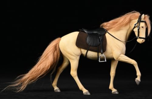 HiPlay JXK Collectible Horse Figure: ILI Horse, Expertly Hand-Painted, Lifelike, Safe Resin, 1:12 Scale Miniature Animal Figurine