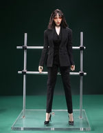 1/6 Scale Figure Doll Clothes: Blue Female Slim-Fit Suit for 12-inch Collectible Action Figure