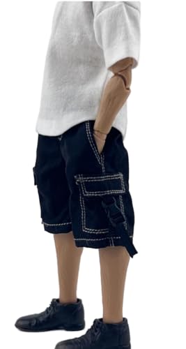 1/12 Scale Figure Doll Clothes: Shorts and Short Sleeves Collectible Accessory