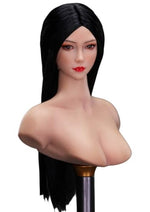 1:6 Scale Female Head Sculpt, Mu, Asia Girl Head Sculpture for 12-inch Action Figures