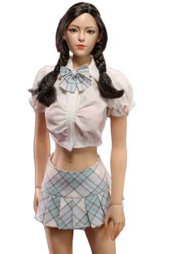 HiPlay 1/6 Scale Figure Doll Clothes: Green Bubble Sleeve Short Blouse Halter for 12-inch Collectible Action Figure