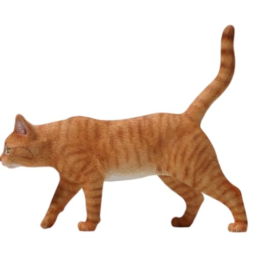 HiPlay JXK Collectible Cat Figure: Felis Catus Model, Expertly Hand-Painted, Lifelike, Safe Resin, 1:6 Scale Miniature Animal Figurine