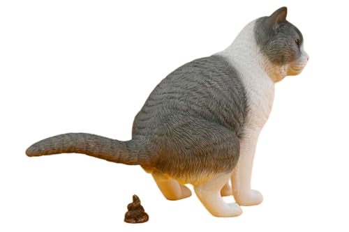 HiPlay JXK Collectible Cat Figure: Rebellious Cat, Expertly Hand-Painted, Lifelike, Safe Resin, 1:6 Scale Miniature Animal Figurine