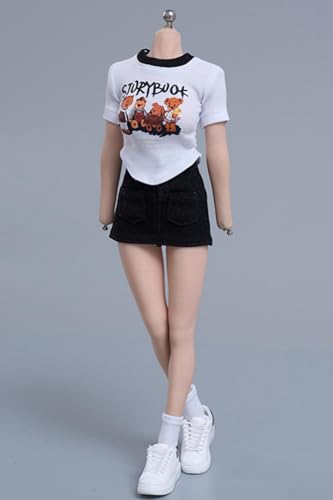 HiPlay 1/6 Scale Figure Doll Clothes: Short-Sleeved Wrap-Around Skirt Set for 12-inch Collectible Action Figure