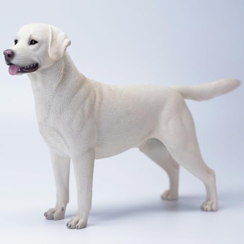 HiPlay JXK Collectible Dog Figure: Labrador, Expertly Hand-Painted, Lifelike, Safe Resin, 1:6 Scale Miniature Animal Figurine