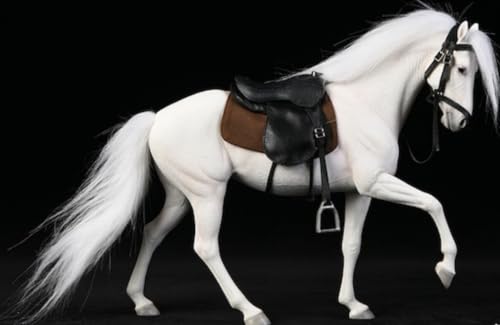 HiPlay JXK Collectible Horse Figure: ILI Horse, Expertly Hand-Painted, Lifelike, Safe Resin, 1:12 Scale Miniature Animal Figurine