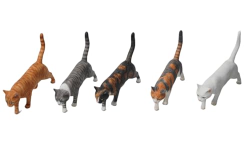 HiPlay JXK Collectible Cat Figure: Felis Catus Model, Expertly Hand-Painted, Lifelike, Safe Resin, 1:6 Scale Miniature Animal Figurine