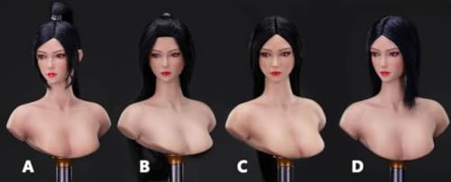 HiPlay 1:6 Scale Female Head Sculpt, Mu, Asia Girl Head Sculpture for 12-inch Action Figures