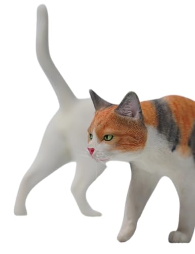 HiPlay JXK Collectible Cat Figure: Felis Catus Model, Expertly Hand-Painted, Lifelike, Safe Resin, 1:6 Scale Miniature Animal Figurine