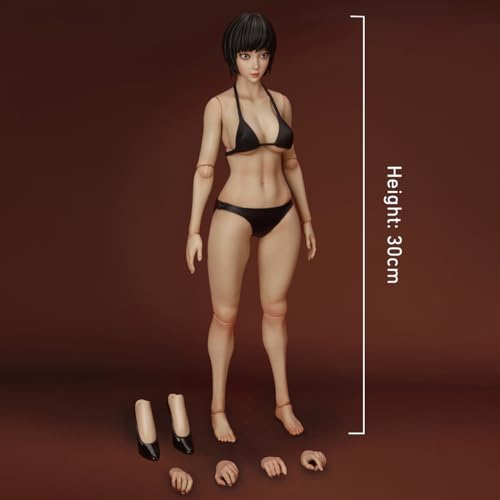 HiPlay True1Toys 1:6 Scale Basic Set: Jointed Body+Head Sculpt+Bikini, 12 inch Miniature Action Figurine