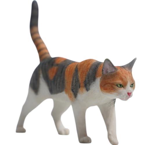 HiPlay JXK Collectible Cat Figure: Felis Catus Model, Expertly Hand-Painted, Lifelike, Safe Resin, 1:6 Scale Miniature Animal Figurine