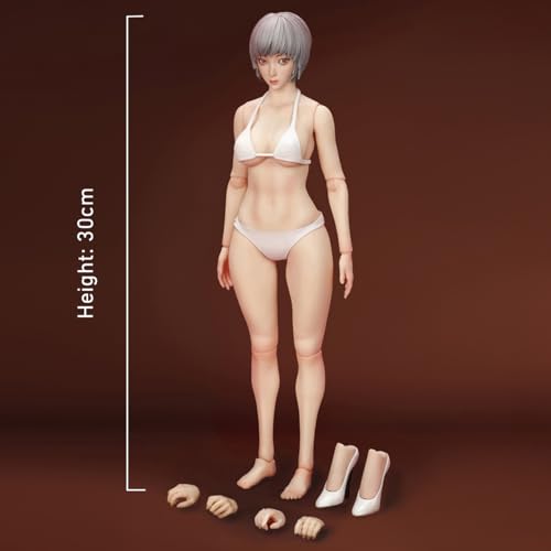 HiPlay True1Toys 1:6 Scale Basic Set: Jointed Body+Head Sculpt+Bikini, 12 inch Miniature Action Figurine