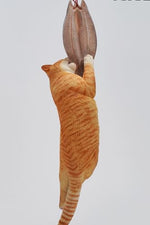 JXK Collectible Cat Figure: Cats That eat Fish 2.0, Expertly Hand-Painted, Lifelike, Safe Resin, 1:6 Scale Miniature Animal Figurine