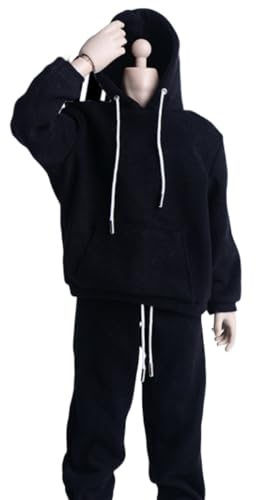 1/12 Scale Figure Doll Clothes: Hooded Sweatshirt Set Collectible Accessory