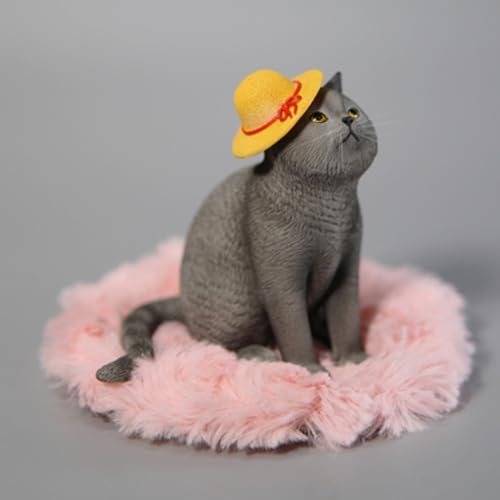 HiPlay JXK Collectible Cat Figure: Princess Cat, Expertly Hand-Painted, Lifelike, Safe Resin, 1:6 Scale Miniature Animal Figurine