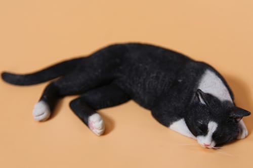 HiPlay JXK Collectible Cat Figure: Lethargic Cat 4.0, Expertly Hand-Painted, Lifelike, Safe Resin, 1:6 Scale Miniature Animal Figurine