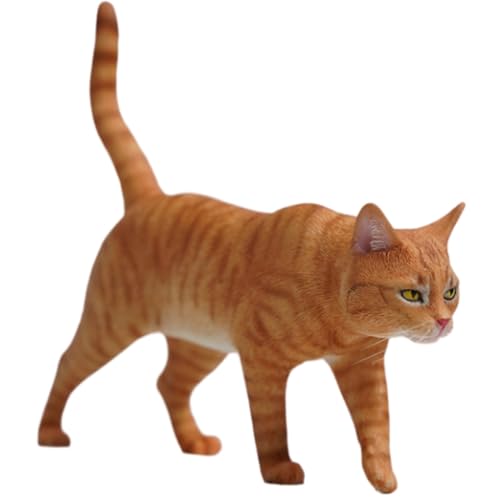 HiPlay JXK Collectible Cat Figure: Felis Catus Model, Expertly Hand-Painted, Lifelike, Safe Resin, 1:6 Scale Miniature Animal Figurine