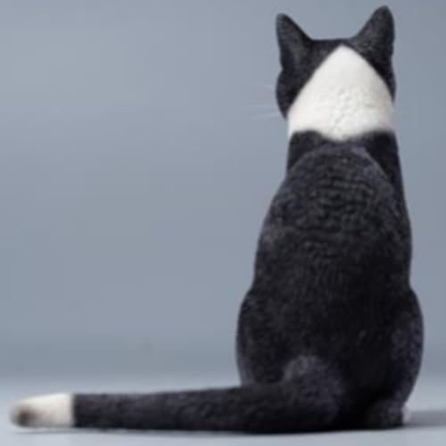 HiPlay JXK Collectible Cat Figure: Thumb Up Cat, Expertly Hand-Painted, Lifelike, Safe Resin, 1:6 Scale Miniature Animal Figurine