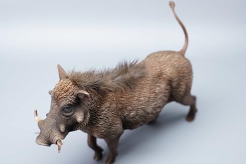 HiPlay JXK Collectible Pig Figure: Warthog, Expertly Hand-Painted, Lifelike, Safe Resin, 1:6 Scale Miniature Animal Figurine