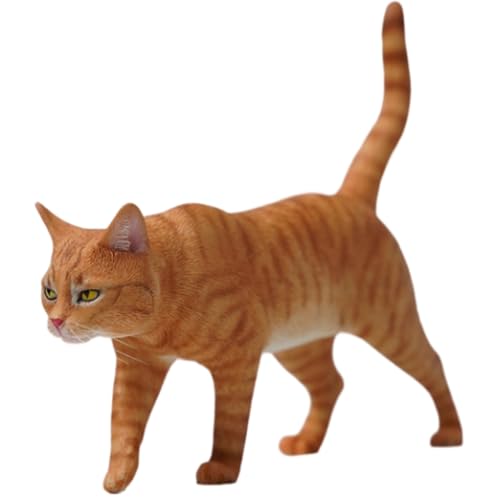 HiPlay JXK Collectible Cat Figure: Felis Catus Model, Expertly Hand-Painted, Lifelike, Safe Resin, 1:6 Scale Miniature Animal Figurine