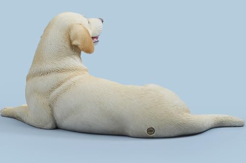 HiPlay JXK Collectible Dog Figure: Labrador, Expertly Hand-Painted, Lifelike, Safe Resin, 1:6 Scale Miniature Animal Figurine