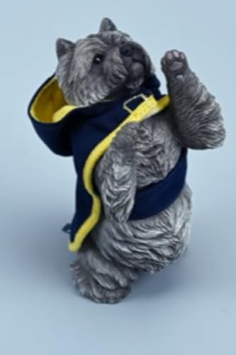 HiPlay JXK Collectible Dog Figure: Wesi Highland Terrier, Expertly Hand-Painted, Lifelike, Safe Resin, 1:6 Scale Miniature Animal Figurine