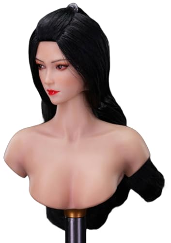 HiPlay 1:6 Scale Female Head Sculpt, Mu, Asia Girl Head Sculpture for 12-inch Action Figures