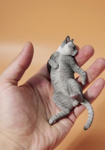 HiPlay JXK Collectible Cat Figure: Lethargic Cat 5.0, Expertly Hand-Painted, Lifelike, Safe Resin, 1:6 Scale Miniature Animal Figurine