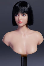 Escultura de cabeza femenina a escala 1:6, diseño de ojos móviles, escultura de cabeza de niña asiática para figuras de acción de 12 pulgadas YMT101A