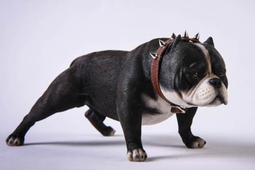 HiPlay JXK Collectible Dog Figure: Bully Dog, Expertly Hand-Painted, Lifelike, Safe Resin, 1:6 Scale Miniature Animal Figurine