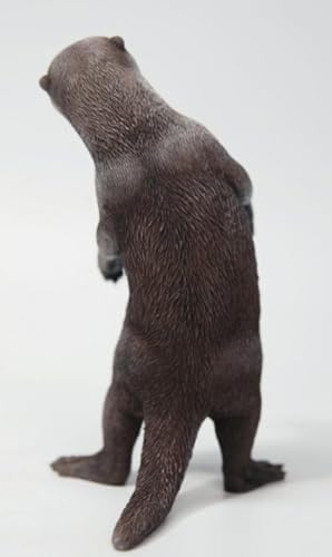 HiPlay JXK Collectible Otter Figure: Eurasian River Otter, Expertly Hand-Painted, Lifelike, Safe Resin, 1:6 Scale Miniature Animal Figurine