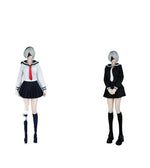 Ropa para muñeca femenina a escala 1/6: Conjunto de traje de baño de uniforme escolar