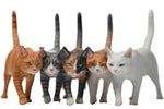 Figura de gato coleccionable JXK: modelo Felis Catus, pintada a mano por expertos, resina realista y segura, miniatura a escala 1:6.