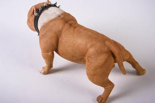 HiPlay JXK Collectible Dog Figure: Bully Dog, Expertly Hand-Painted, Lifelike, Safe Resin, 1:6 Scale Miniature Animal Figurine