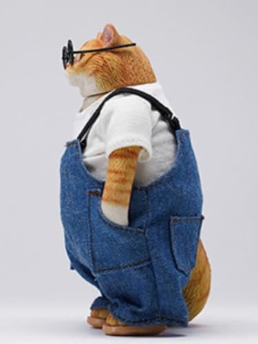 HiPlay JXK Collectible Cat Figure: Fat Cat 2.0, Expertly Hand-Painted, Lifelike, Safe Resin, 1:6 Scale Miniature Animal Figurine