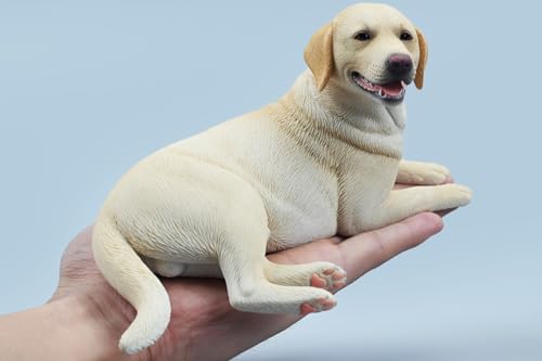 HiPlay JXK Collectible Dog Figure: Labrador, Expertly Hand-Painted, Lifelike, Safe Resin, 1:6 Scale Miniature Animal Figurine