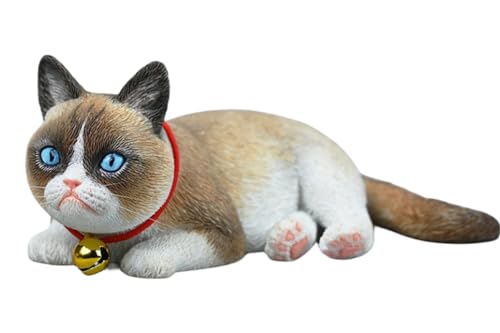 HiPlay JXK Collectible Cat Figure: Ugly Cat 2.0, Expertly Hand-Painted, Lifelike, Safe Resin, 1:6 Scale Miniature Animal Figurine JXK219