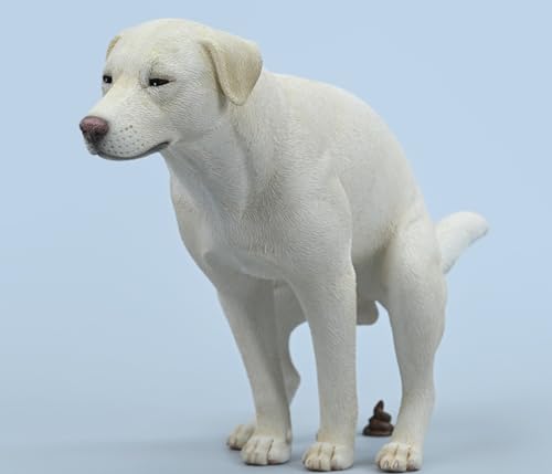 HiPlay JXK Collectible Dog Figure: Labrador, Expertly Hand-Painted, Lifelike, Safe Resin, 1:6 Scale Miniature Animal Figurine