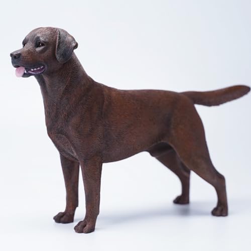 HiPlay JXK Collectible Dog Figure: Labrador, Expertly Hand-Painted, Lifelike, Safe Resin, 1:6 Scale Miniature Animal Figurine