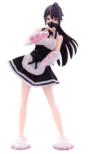 HiPlay Hasuki Collectible Action Figure's Clothes: Black Maid Attire for 1:12 Scale Flexible Figure CS010A