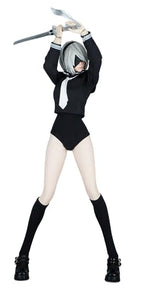 Ropa para muñeca femenina a escala 1/6: Conjunto de traje de baño de uniforme escolar