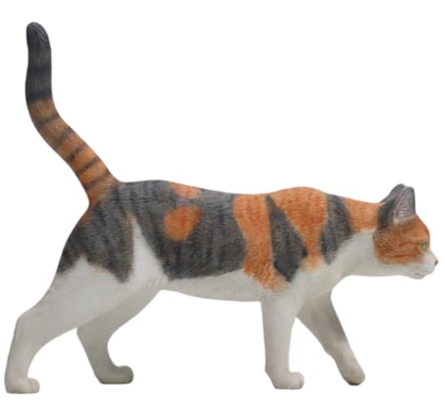 HiPlay JXK Collectible Cat Figure: Felis Catus Model, Expertly Hand-Painted, Lifelike, Safe Resin, 1:6 Scale Miniature Animal Figurine