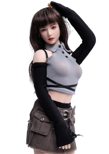 HiPlay 1/6 Scale Figure Doll Clothes: T-Shirt Suit Skirt for 12-inch Collectible Action Figure TCT-033A