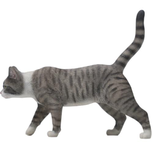 HiPlay JXK Collectible Cat Figure: Felis Catus Model, Expertly Hand-Painted, Lifelike, Safe Resin, 1:6 Scale Miniature Animal Figurine